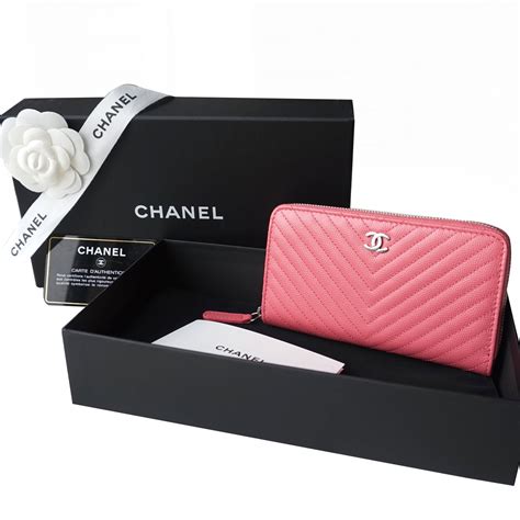 chanel chevron pink card holder|chanel wallets for sale.